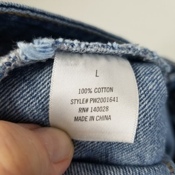 Harper Heritage Jean Skirt Mini Skirt Denim Button Front Light wash Size Large - Picture 5 of 6